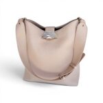 Sac Palmire Bandoulière taupe fermoir Authentique